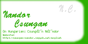 nandor csungan business card